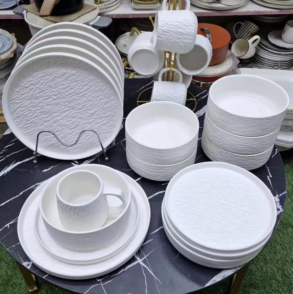 24 Pcs Ceramic Dinner Set Rock Glazed