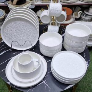 24 Pcs Ceramic Dinner Set Rock Glazed