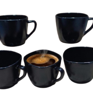 6 Pcs Luminarc Black Ceramic mug