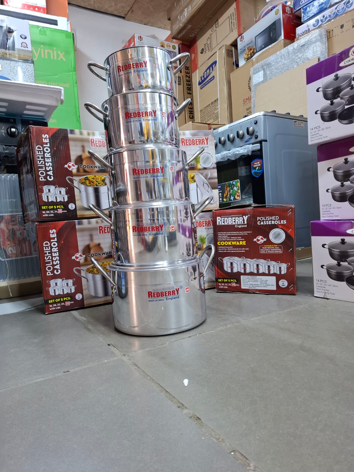 10 Pcs Redberry Stainless Steel Cookware Ksh 8,500
