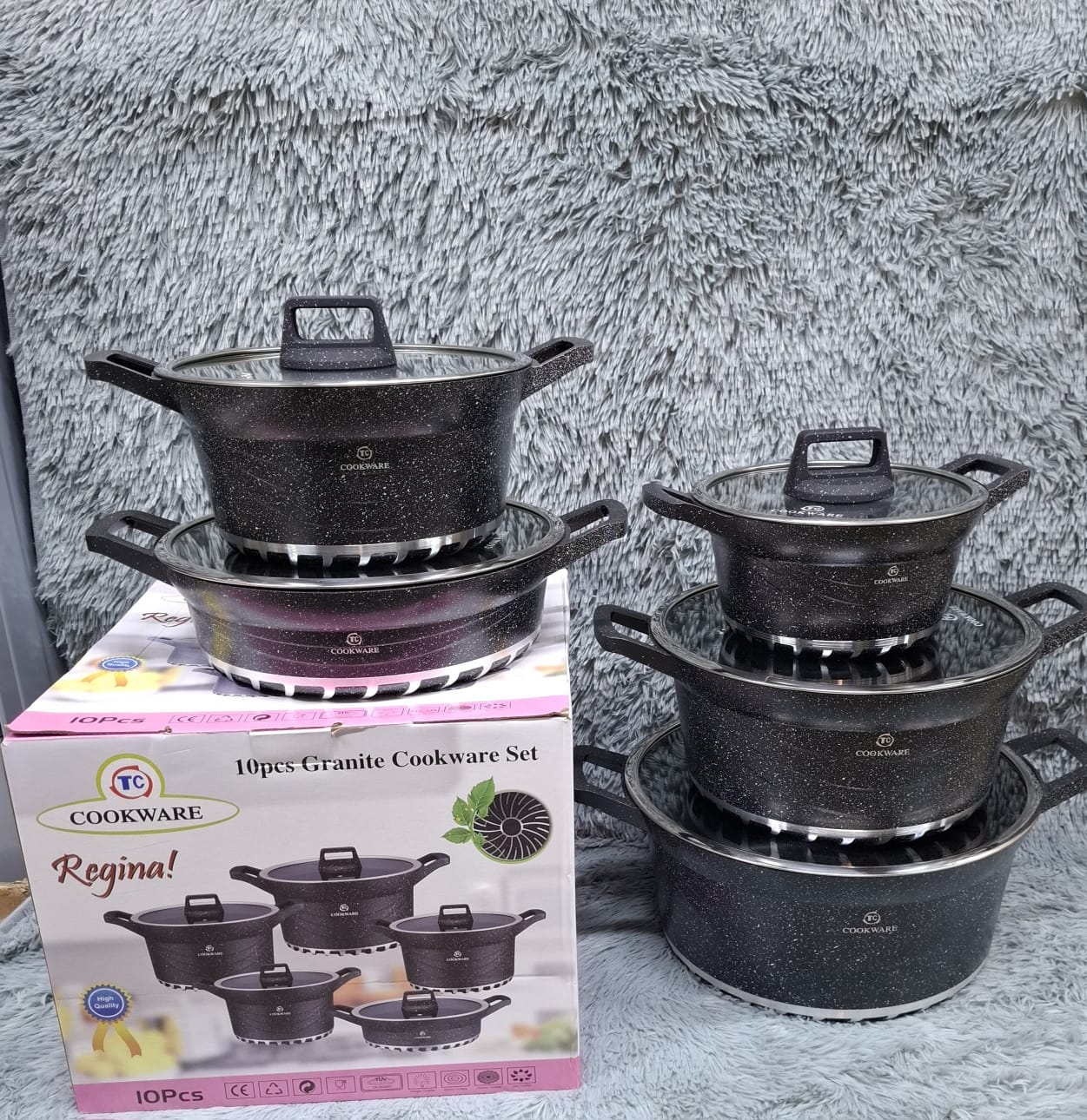 10 Pcs Regina Tc Granite Cookware Ksh 8500