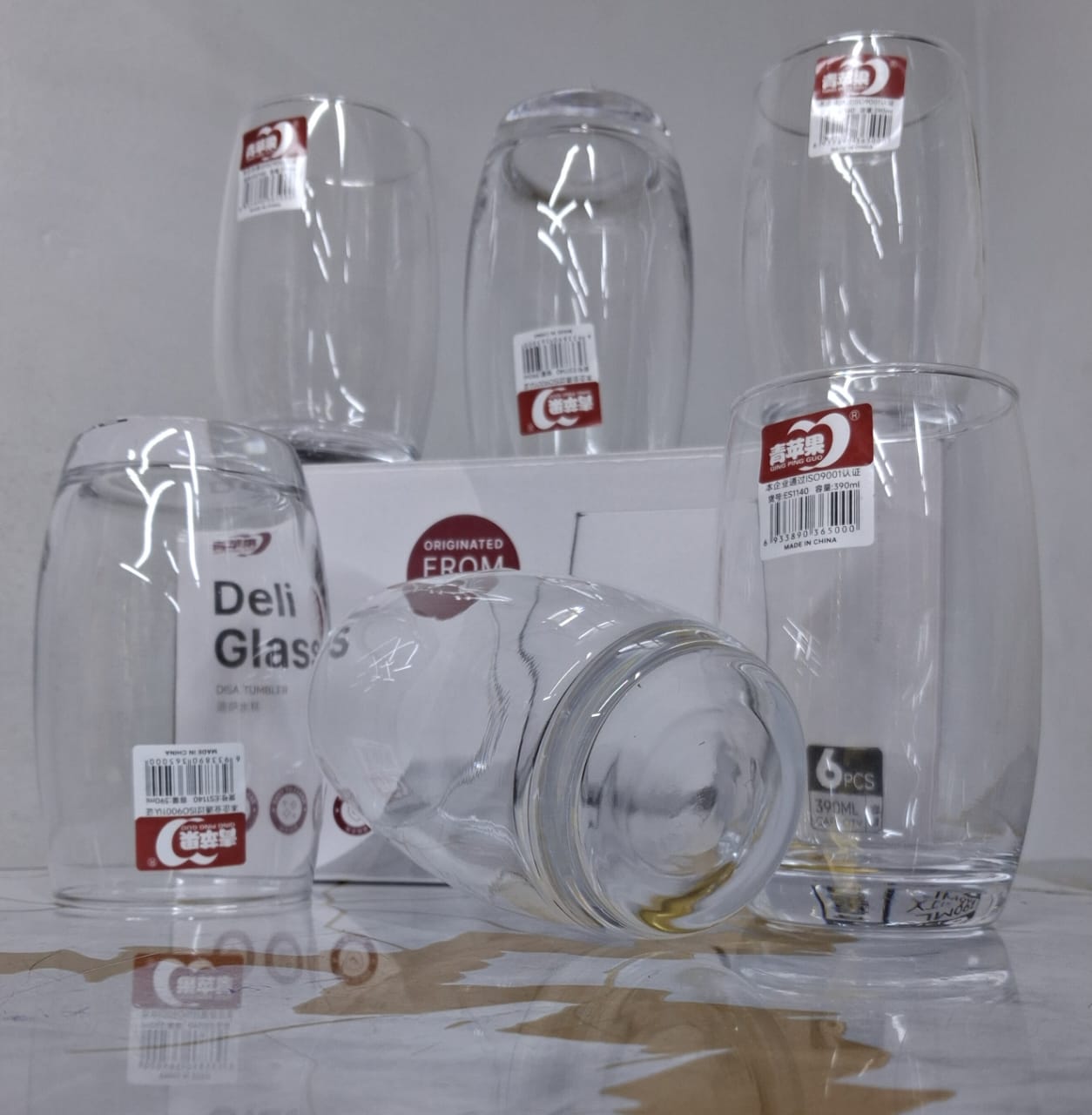 6 Pcs Deli Bulb Glass Tumbler 390 ml Ksh 900- Glassware in Kenya