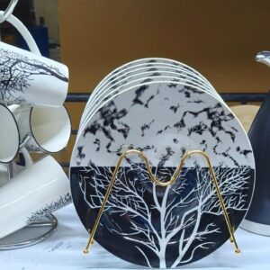 13 Pcs Black Tree Plate Dinner Set
