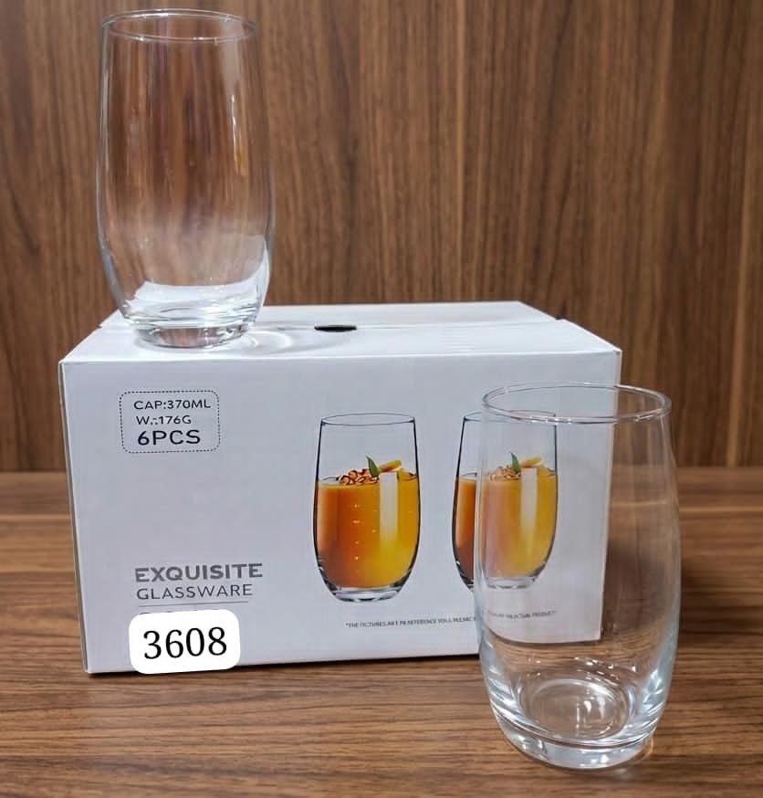 6 Pcs Concave Glass Tumbler Ksh 900