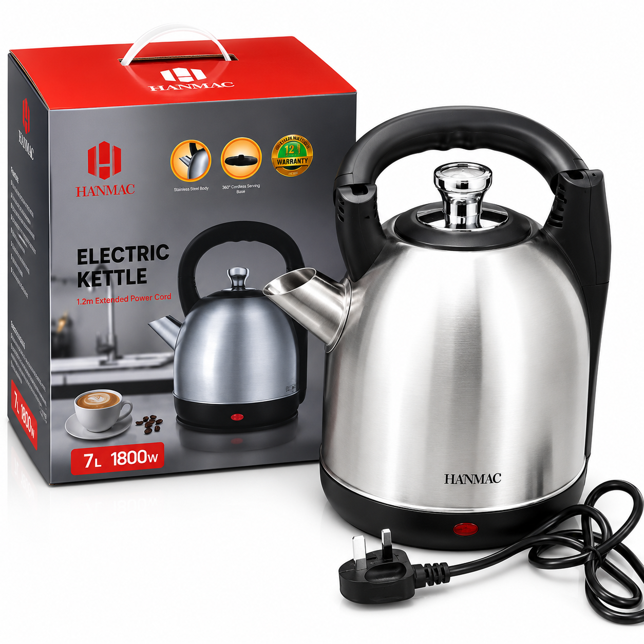 HanMac Stainless Steel water Kettle 7 Litres Ksh 3500