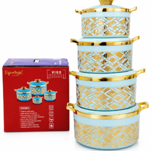 Buy the Signature Vigo 4 Pcs Insulated Hotpot Set in Kenya. Keeps food hot for hours with elegant design, durable insulation, and premium quality.