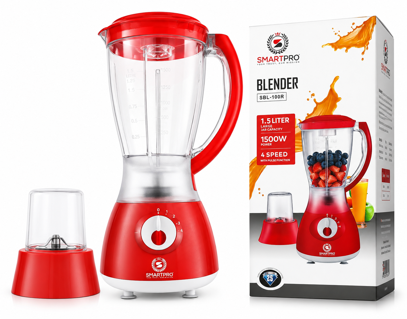 mart Pro 2 in 1 Blender 1.5L 1500W