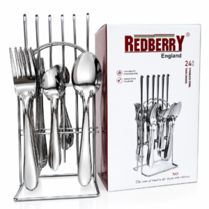 Redberry England 24-Piece Stainless Steel Cutlery Set