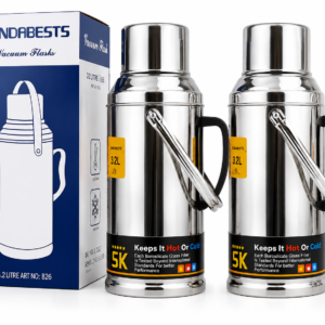 SUNDABESTS 3 Litre Stainless Steel Vacuum Flask – Hot & Cold Thermos